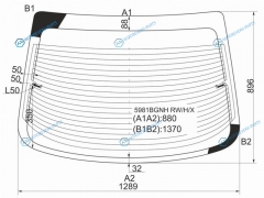 5981BGNH RWHX Стекло заднее с обогревом NISSAN PRIMERA 5D HBK 90-95