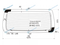 TC24-03 RWHX Стекло заднее с обогревом NISSAN SERENA 03-05