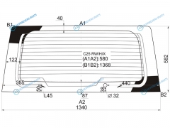 C25 RWHX Стекло заднее с обогревом NISSAN SERENASUZUKI LANDY 05-10