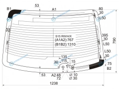 S15 RWHX Стекло заднее с обогревом NISSAN SILVIA200SX 99-02