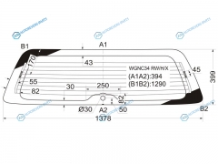 WGNC34 RWHX Стекло заднее с обогревом NISSAN STAGEA 96-01