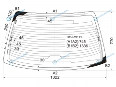 B15 RWHX Стекло заднее с обогревом NISSAN SUNNYSENTRA 4D 98-04
