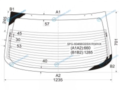 SPG-6046BGSSW RWHX Стекло заднее с обогревом NISSAN TIIDA 4D 04-14