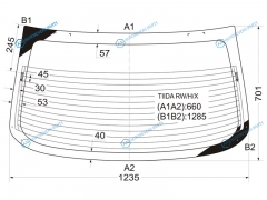 TIIDA RWHX Стекло заднее с обогревом NISSAN 4D 04-14