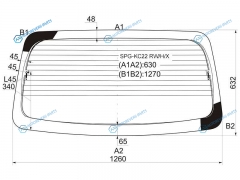 SPG-KC22 RWHX Стекло заднее с обогревом NISSAN VANETTE SK2MAZDA BONGO VAN 99-MITSUBISHI DELICA 99-11