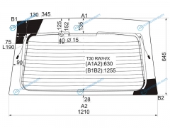 T30 RWHX Стекло заднее с обогревом NISSAN X-TRAIL 00-07