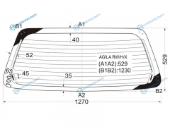 AGILA RWHX Стекло заднее с обогревом OPEL MPV 5D 00-08SUZUKI WAGON R PLUS 03-06