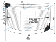 SPG-INSIGNIA-A RWHX Стекло заднее с обогревом OPEL INSIGNIA 4D SED 08-16