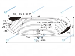 SPG-6554BGSHAW RWHX Стекло заднее с обогревом PEUGEOT 308 35D HBK 07-15