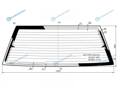 405-STW RWHX Стекло заднее с обогревом PEUGEOT 405 5D WGN 86-96