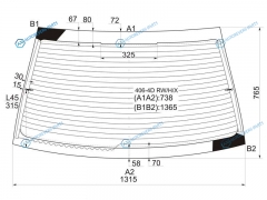 406-4D RWHX Стекло заднее с обогревом PEUGEOT 406 4D SED 96-98