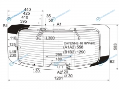 CAYENNE-10 RWHX Стекло заднее с обогревом PORSCHE CAYENNE 10-17