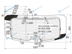 SPG-CAYENNE-10 RWHX Стекло заднее с обогревом PORSCHE CAYENNE 10-17