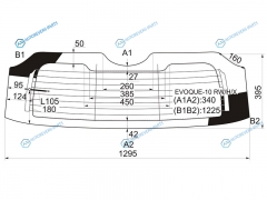 EVOQUE-10 RWHX Стекло заднее с обогревом RANGE ROVER EVOQUE 5D SUV 11-18