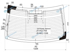 SAFRANE RWHX Стекло заднее с обогревом RENAULT LATITUDE 10-15