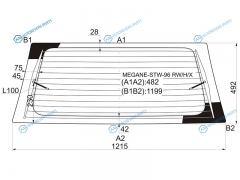 MEGANE-STW-96 RWHX Стекло заднее с обогревом RENAULT MEGANE 5D WGN 96-03