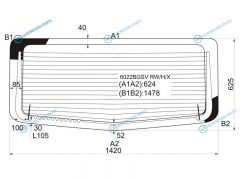 6022BGSV RWHX Стекло заднее с обогревом RENAULT TRAFICOPEL VIVARONISSAN PRIMASTAR 01-1