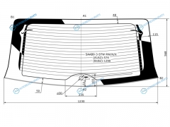 SAAB9-3-STW RWHX Стекло заднее с обогревом SAAB 9-3 5D 05-12