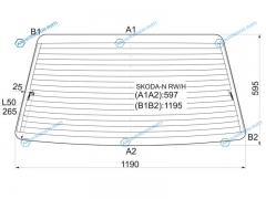 SKODA-N RWH Стекло заднее с обогревом SKODA FELICIA 94-01