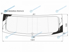 7821BGNRAI RWHX Стекло заднее с обогревом SKODA KAROQ 18-