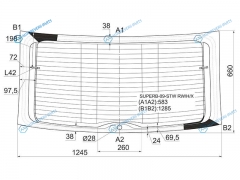 SUPERB-09-STW RWHX Стекло заднее с обогревом SKODA SUPERB 5D WGN 08-15