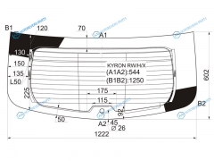 KYRON RWHX Стекло заднее с обогревом SSANGYONG 05-07