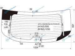 SPG-3020BGNHW RWHX Стекло заднее с обогревом SSANGYONG KYRON 07-16