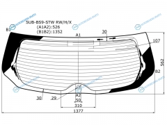 SUB-BS9-STW RWHX Стекло заднее с обогревом SUBARU OUTBACK 15-