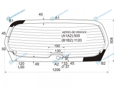 AERIO-5D RWHX Стекло заднее с обогревом SUZUKI AERIOLIANA 5D 01-07