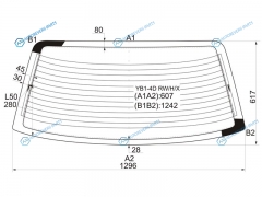 YB1-4D RWHX Стекло заднее с обогревом SUZUKI BALENOCULTUS CRESCENTESTEEM 4D SED 95-02