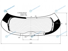 S-CROSS RWHX Стекло заднее с обогревом SUZUKI SX4 II 14-