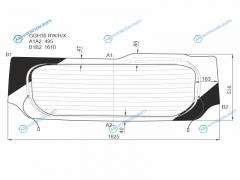 GGH30 RWHX Стекло заднее с обогревом TOYOTA ALPHARD 15-