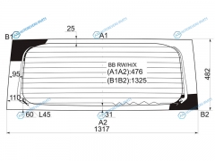 BB RWHX Стекло заднее с обогревом TOYOTA BBSCION XB 00-05