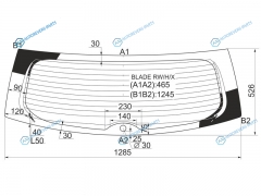 BLADE RWHX Стекло заднее с обогревом TOYOTA 5D HBK 06-12