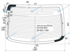 SPG-ACV40 RWHX Стекло заднее с обогревом TOYOTA CAMRY 06-11