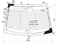 ACV50 RWHX Стекло заднее с обогревом TOYOTA CAMRY 11-18