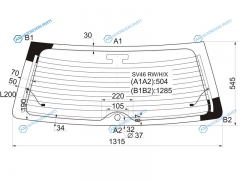 SV46 RWHX Стекло заднее с обогревом TOYOTA CAMRY GRACIA 5D WGNMARK II QAULIS 96-01