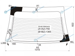 SV40 RWHX Стекло заднее с обогревом TOYOTA CAMRYVISTA SED 94-98