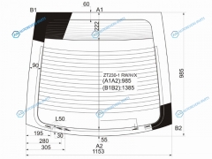 ZT230-1 RWHX Стекло заднее с обогревом TOYOTA CELICA 99-06