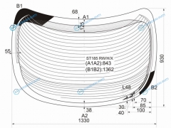 ST185 RWHX Стекло заднее с обогревом TOYOTA CELICA LIFT-BACK 89-93