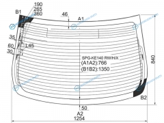 SPG-KE140 RWHX Стекло заднее с обогревом TOYOTA COROLLA E15 06-13