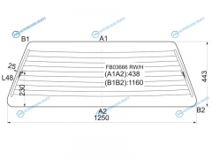 FB03666 RWH Стекло заднее с обогревом TOYOTA COROLLA 5D WGN 87-91
