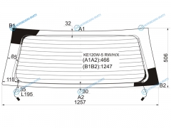 KE120W-5 RWHX Стекло заднее с обогревом TOYOTA COROLLA FIELDER 5D WGN 00-06