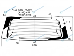 NE50-STW RWHX Стекло заднее с обогревом TOYOTA COROLLA FIELDER 5D WGN 12-