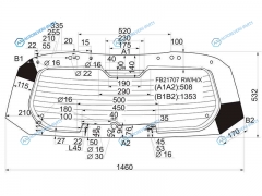 FB21707 RWHX Стекло заднее с обогревом TOYOTA COROLLA MATRIX 5D HBK 02-07