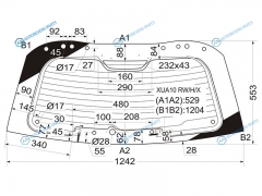 XUA10 RWHX Стекло заднее с обогревом TOYOTA COROLLA MATRIXVOLTZPONTIAC VIBE 02-08