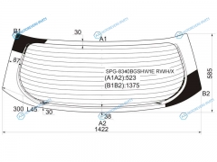 SPG-8340BGSHW1E RWHX Стекло заднее с обогревом TOYOTA COROLLA RUNXALLEX 5D HBK 00-06