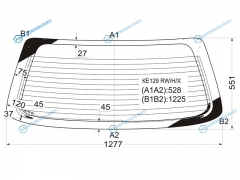 KE129 RWHX Стекло заднее с обогревом TOYOTA COROLLA SPACIO 97-01