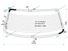 RT170 RWHX Стекло заднее с обогревом TOYOTA CORONA 4D SED 87-92