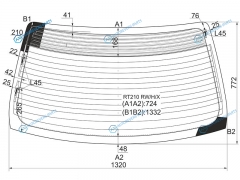 RT210 RWHX Стекло заднее с обогревом TOYOTA CORONA PREMIO 96-01
